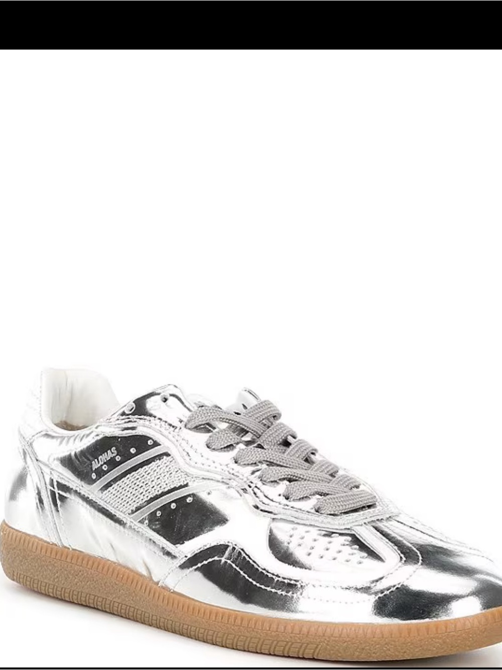 NWT🌷ALOHAS The .490 Rife Metallic Leather Lace Up Sneakers